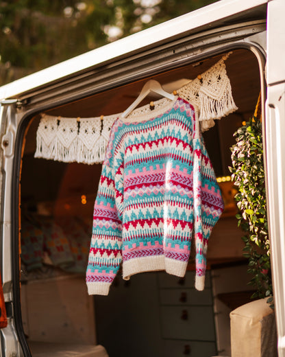 UNE SWEATER WHITE AND BLUE SMALL-MEDIUM