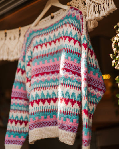 UNE SWEATER WHITE AND BLUE SMALL-MEDIUM