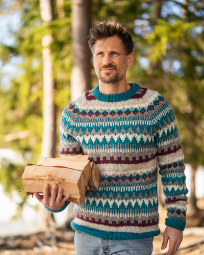 UNE RAGLAN GARNPAKKE TURKIS