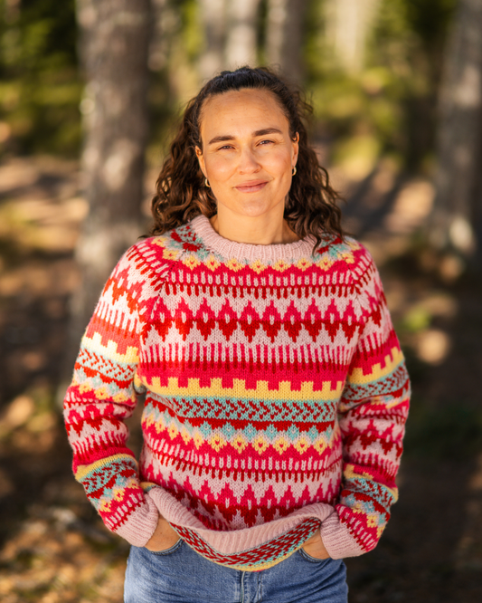 UNE RAGLAN GARNPAKKE ROSA