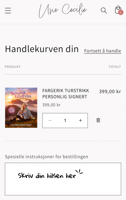 FARGERIK TURSTRIKK PERSONLIG SIGNERT